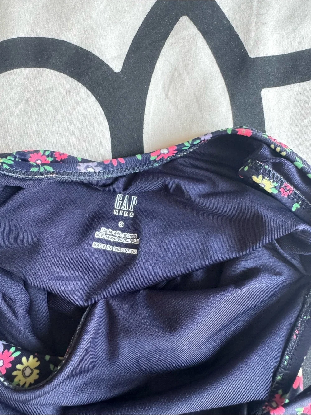 GAP Navy Floral Cutout One-Piece Swimsuit